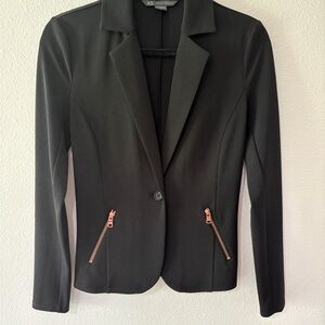 Armani Exchange Black Blazer with Rose Zippers